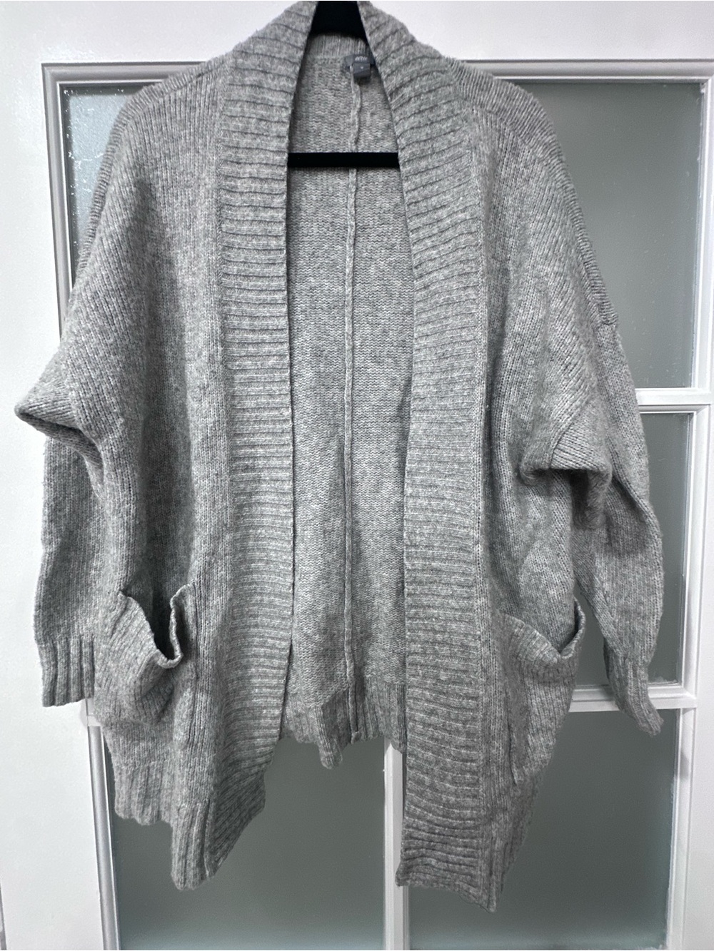 Aerie Women's Medium Heather Grey Open Front Knit Cardigan Sweater Size M